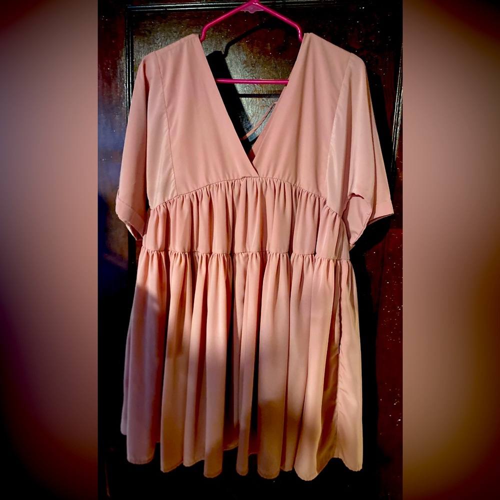 Pink lily baby doll dress size medium